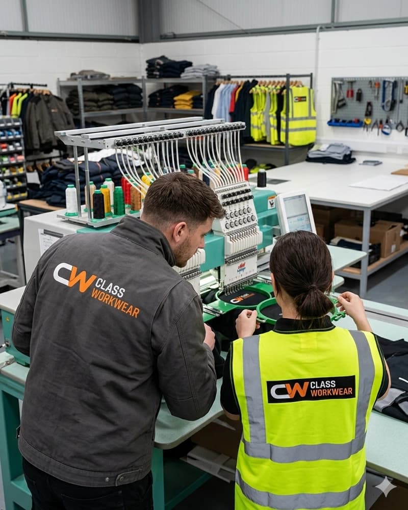 Embroidered personalised workwear for UK teams