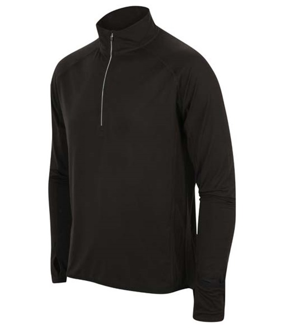 Long-sleeved ¼ zip top