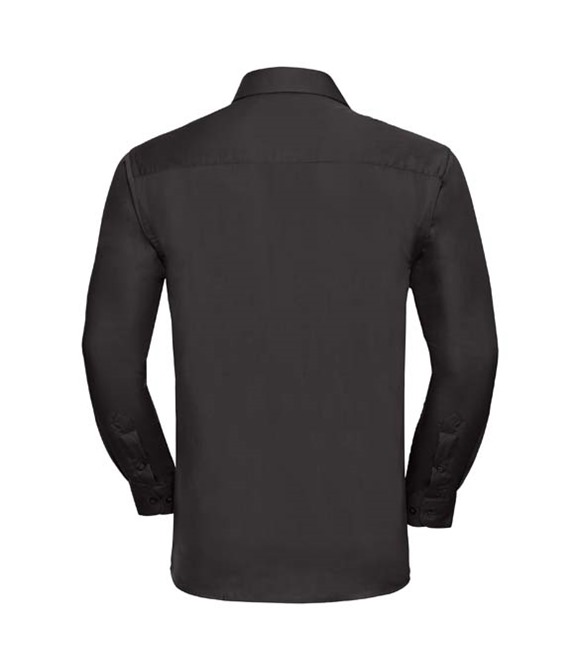 Long sleeve pure cotton easycare poplin shirt