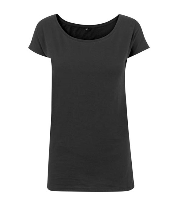 Build Your Brand Women's wide neck tee