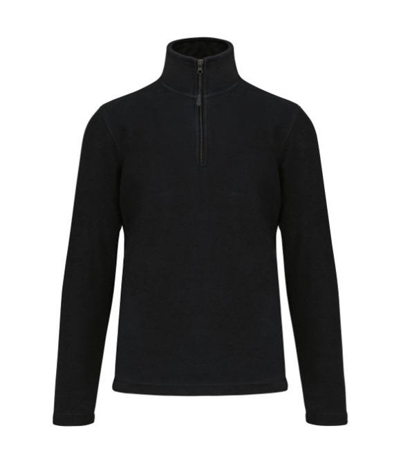 Enzo zip-neck microfleece top