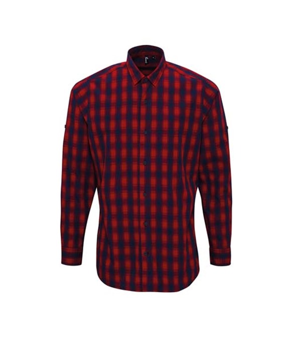 Mulligan check cotton long sleeve shirt