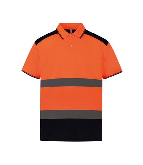 Yoko Hi-vis two-tone polo shirt (HVJ220)