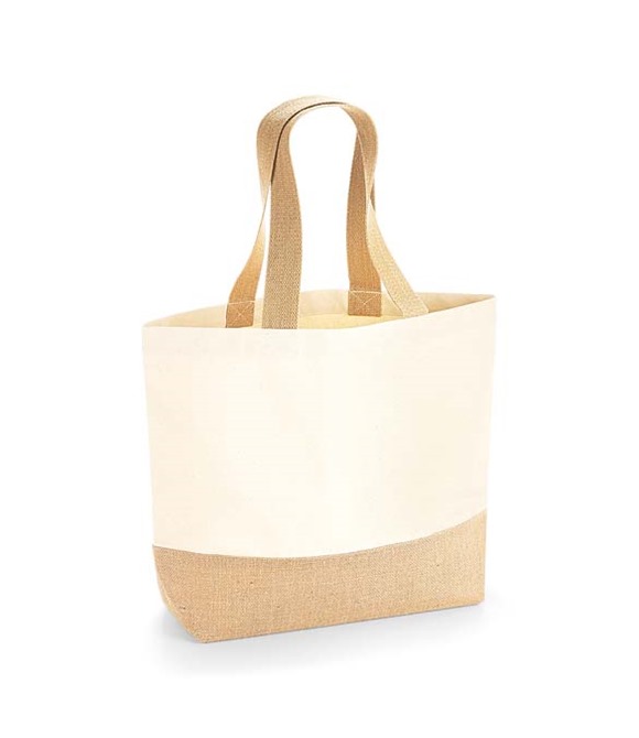 Westford Mill Jute base canvas tote