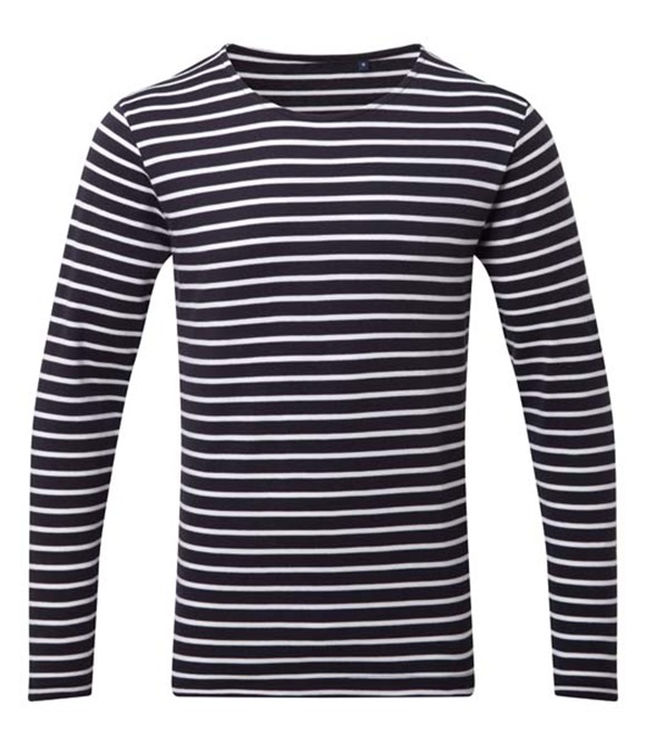 Asquith & Fox Men's Marinière coastal long sleeve tee