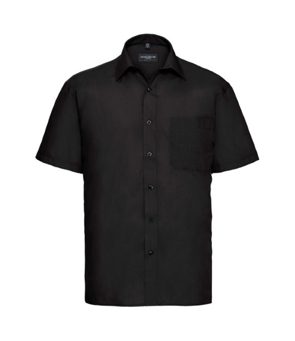 Short sleeve polycotton easycare poplin shirt