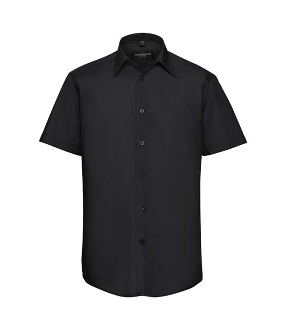 Russell Collection Men Short sleeve polycotton easycare tailored poplin shirt