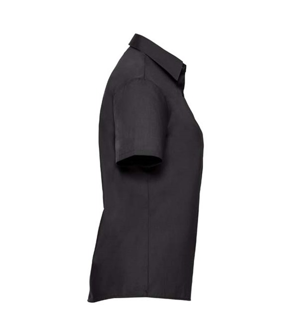 Women's short sleeve polycotton easycare poplin shirt