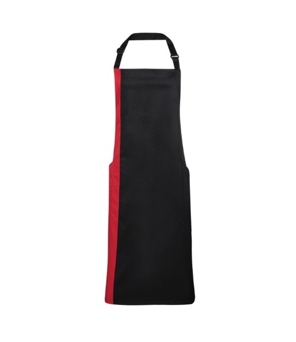Contrast bib apron