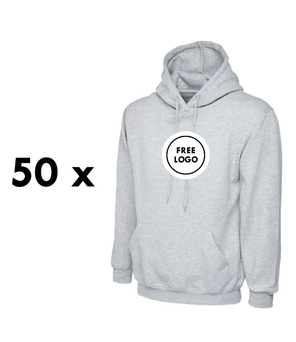 50 x UC502 Classic Hoodies With Free Logo