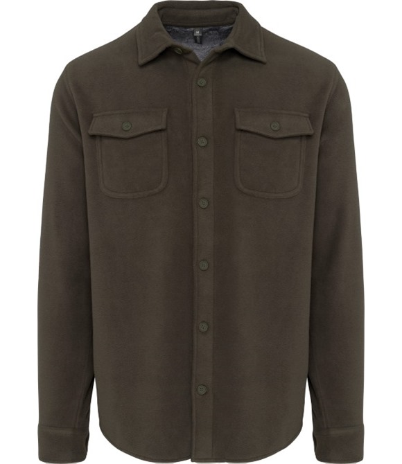 Sherpa lined fleece overshirt