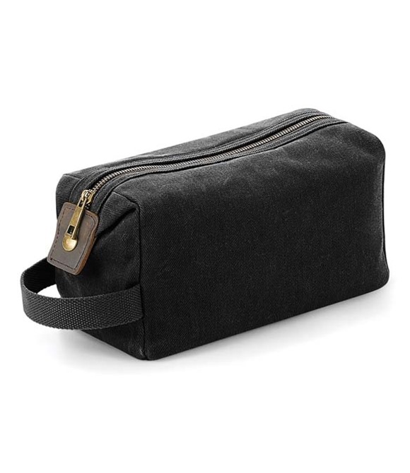 Quadra Heritage waxed canvas wash bag