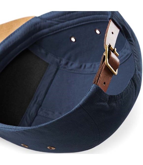 Suede peak 5-panel cap