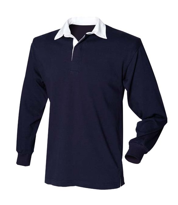 Front Row Kids long sleeve plain rugby shirt