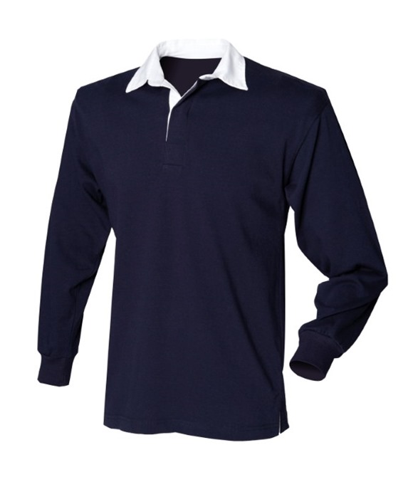Kids long sleeve plain rugby shirt