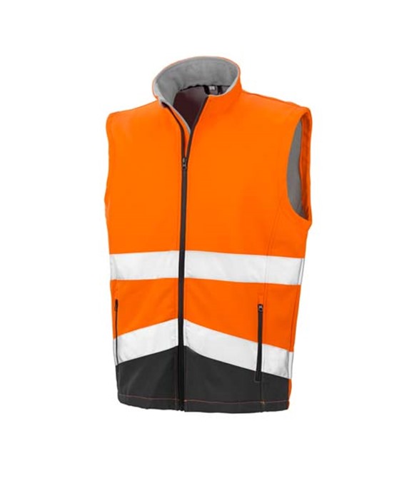 Printable safety softshell gilet