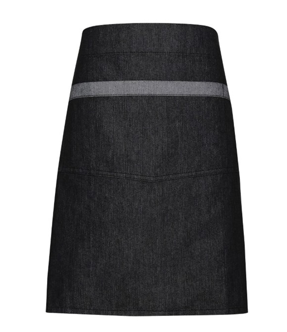 Domain contrast denim waist apron