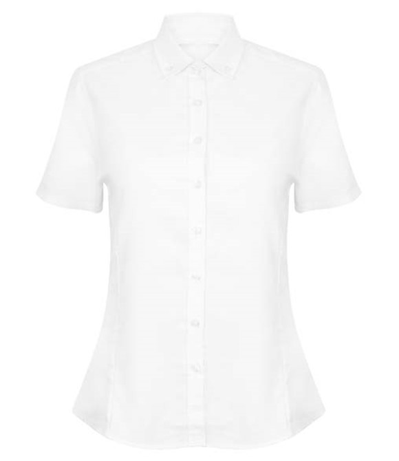 Henbury Women's modern short sleeve Oxford shirt