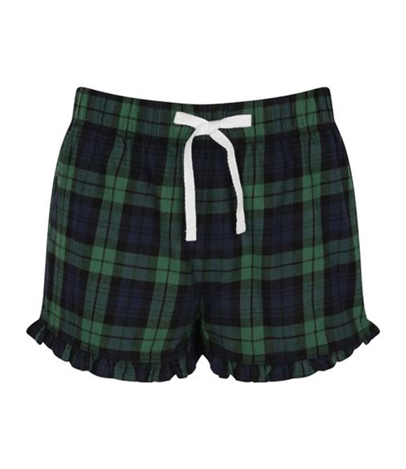 Women's tartan frill shorts