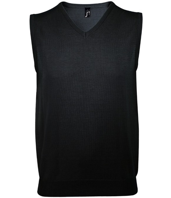 Unisex Gentlemen Sleeveless Cotton Acrylic V Neck Sweater