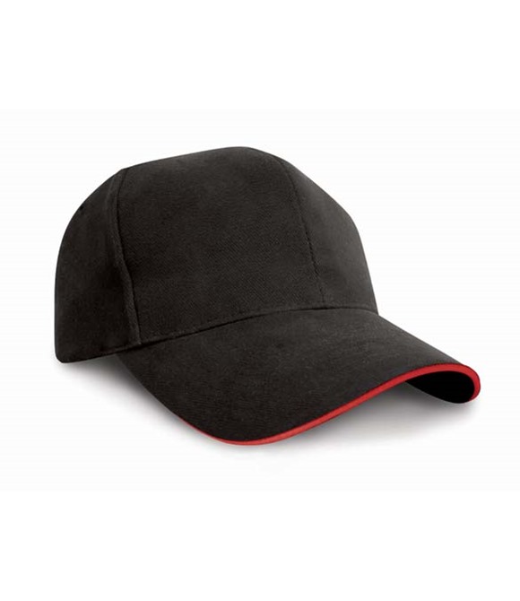 Result Headwear Pro-style heavy cotton cap with sandwich peak
