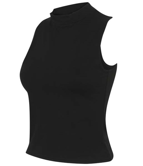 Women's high neck crop vest