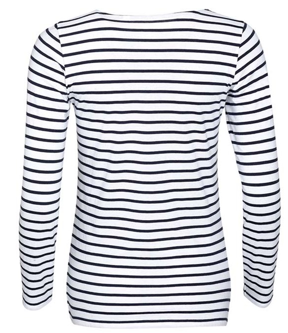 SOL'S Ladies Marine Long Sleeve Striped T-Shirt