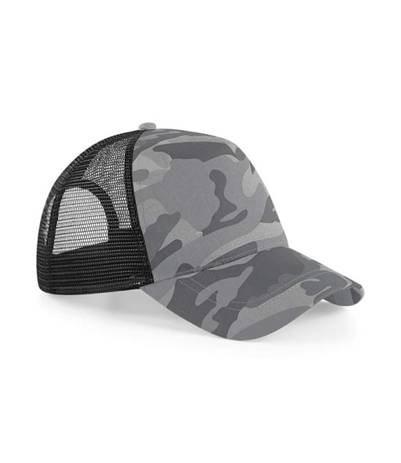 Beechfield Camo snapback trucker