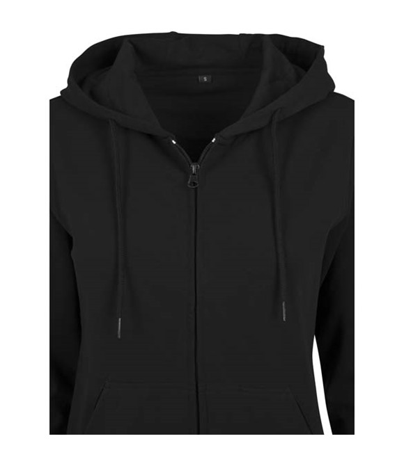 Build Your Brand Women's terry zip hoodie
