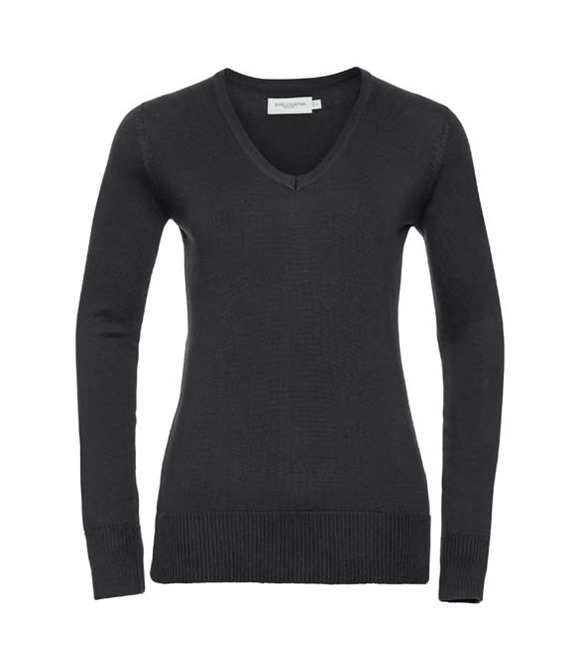 Russell Collection Women's v-neck knitted sweater