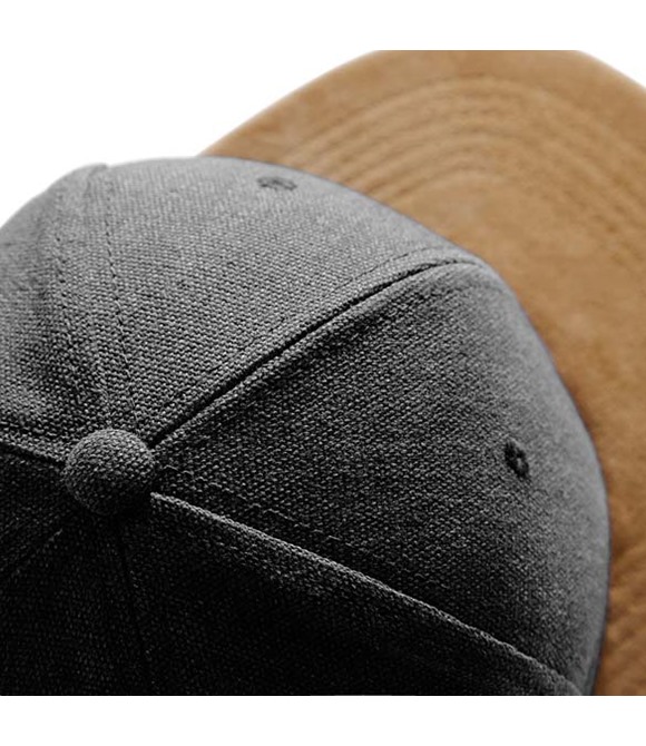 Suede peak snapback