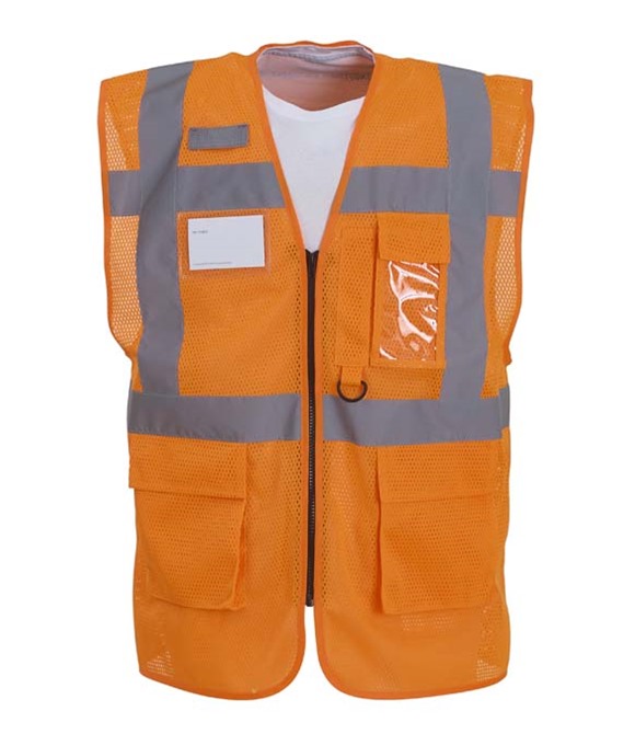 Yoko Hi-vis top cool open-mesh executive waistcoat (HVW820)