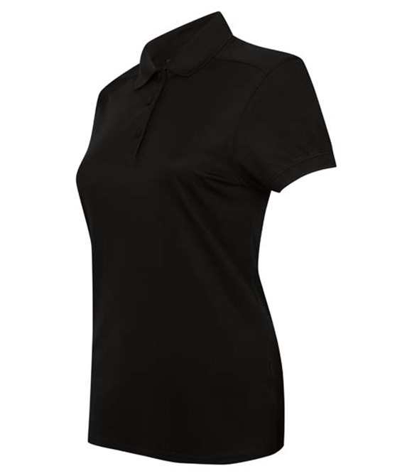 Henbury Women's stretch polo shirt with wicking finish (slim fit)