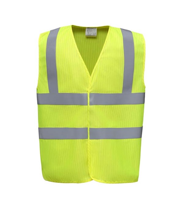 Hi-vis flame-retardant anti-static waistcoat (HVW100ASFR)