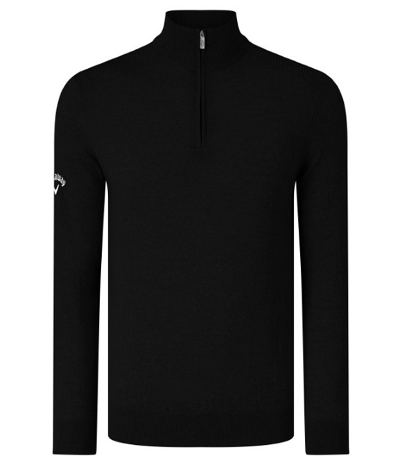 Ribbed ¼ zip Merino sweater