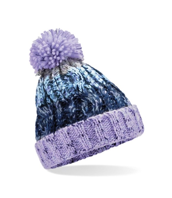 Infant/junior corkscrew pom pom beanie