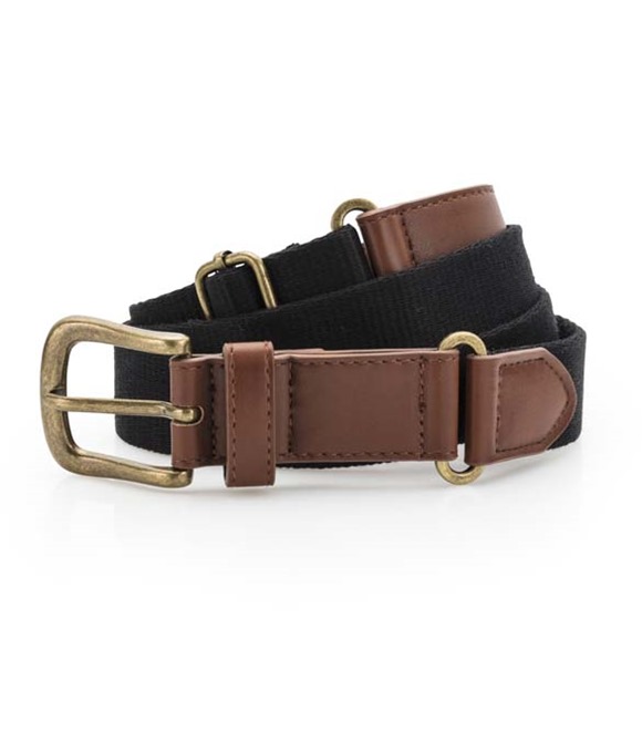 Asquith & Fox Faux leather and canvas belt