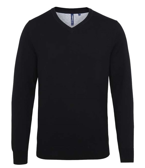 Asquith & Fox Men's cotton blend v-neck sweater