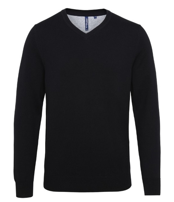 Men's cotton blend v-neck sweater