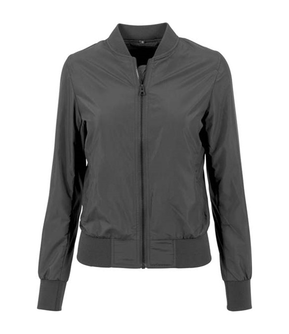 Build Your Brand Women's nylon bomber jacket