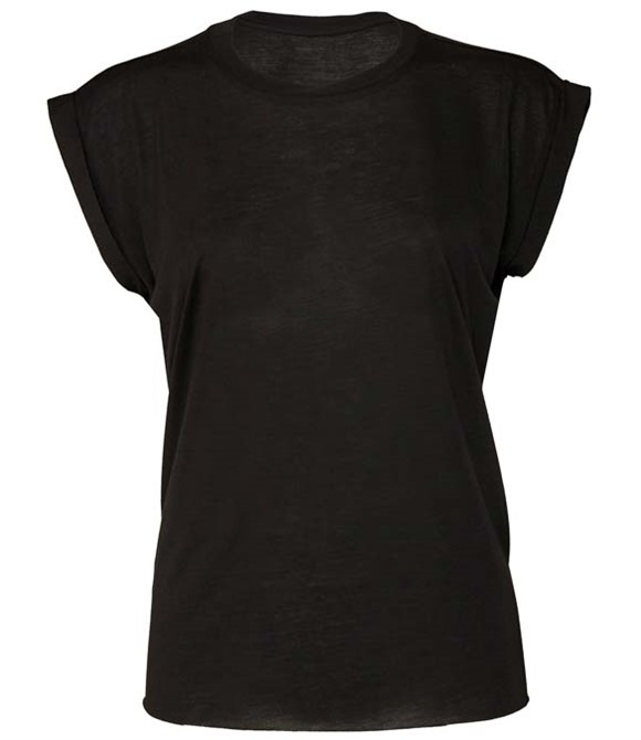 Bella+Canvas Bella Canvas Women's flowy muscle tee with rolled cuff