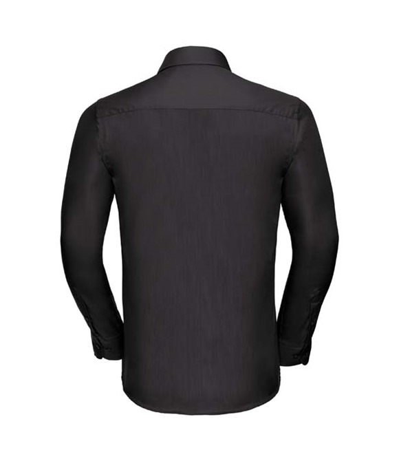 Russell Collection Long sleeve polycotton easycare fitted poplin shirt