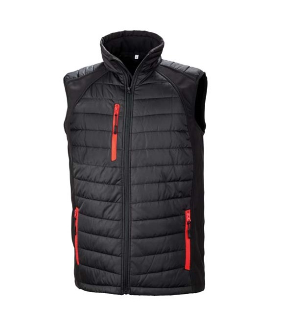 Result Genuine Recycled Result Black compass padded softshell gilet