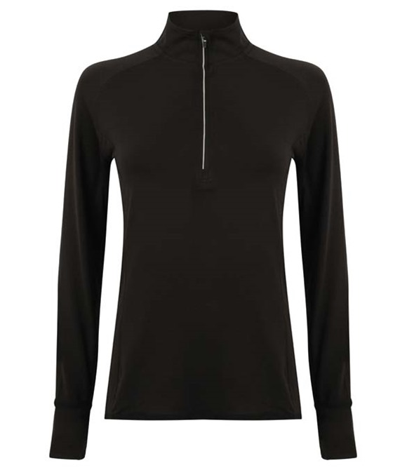 Tombo Women's long-sleeved ¼ zip top