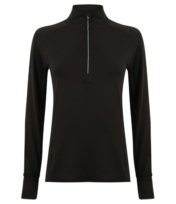 Women's long-sleeved ¼ zip top