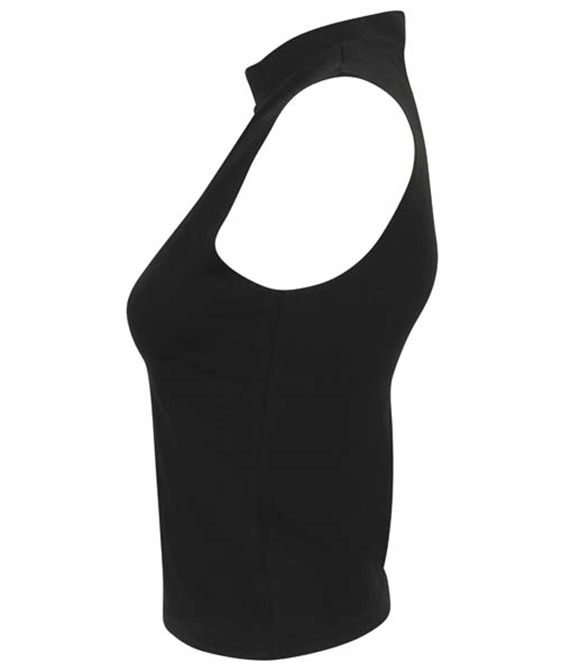 Women's high neck crop vest