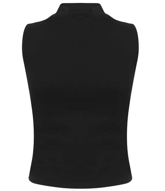 Women's high neck crop vest