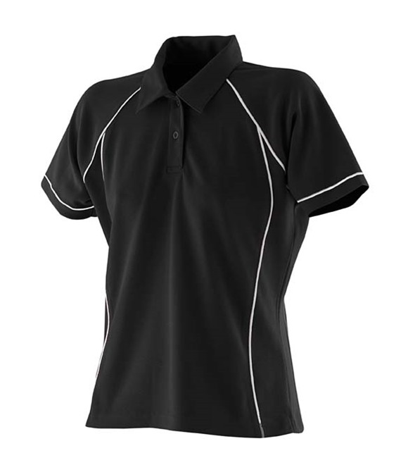 Finden & Hales Women's piped performance polo
