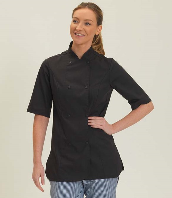Ladies Short Sleeve Premium Chef's Jacket