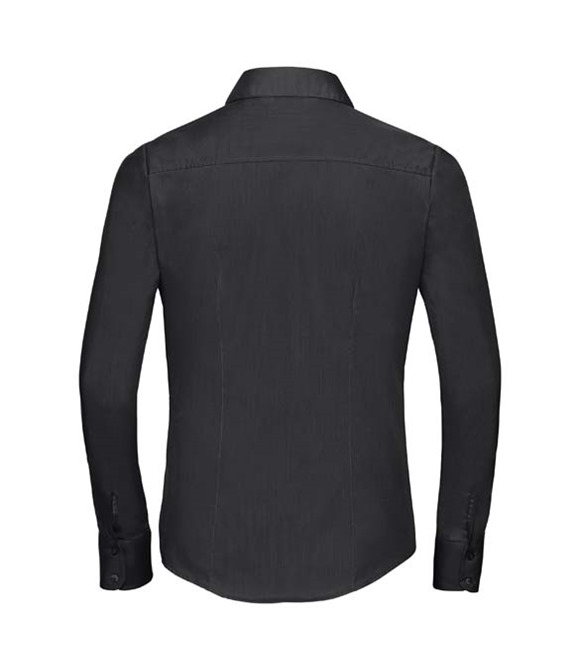 Women's long sleeve polycotton easycare fitted poplin shirt